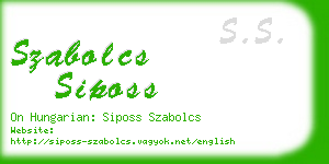 szabolcs siposs business card